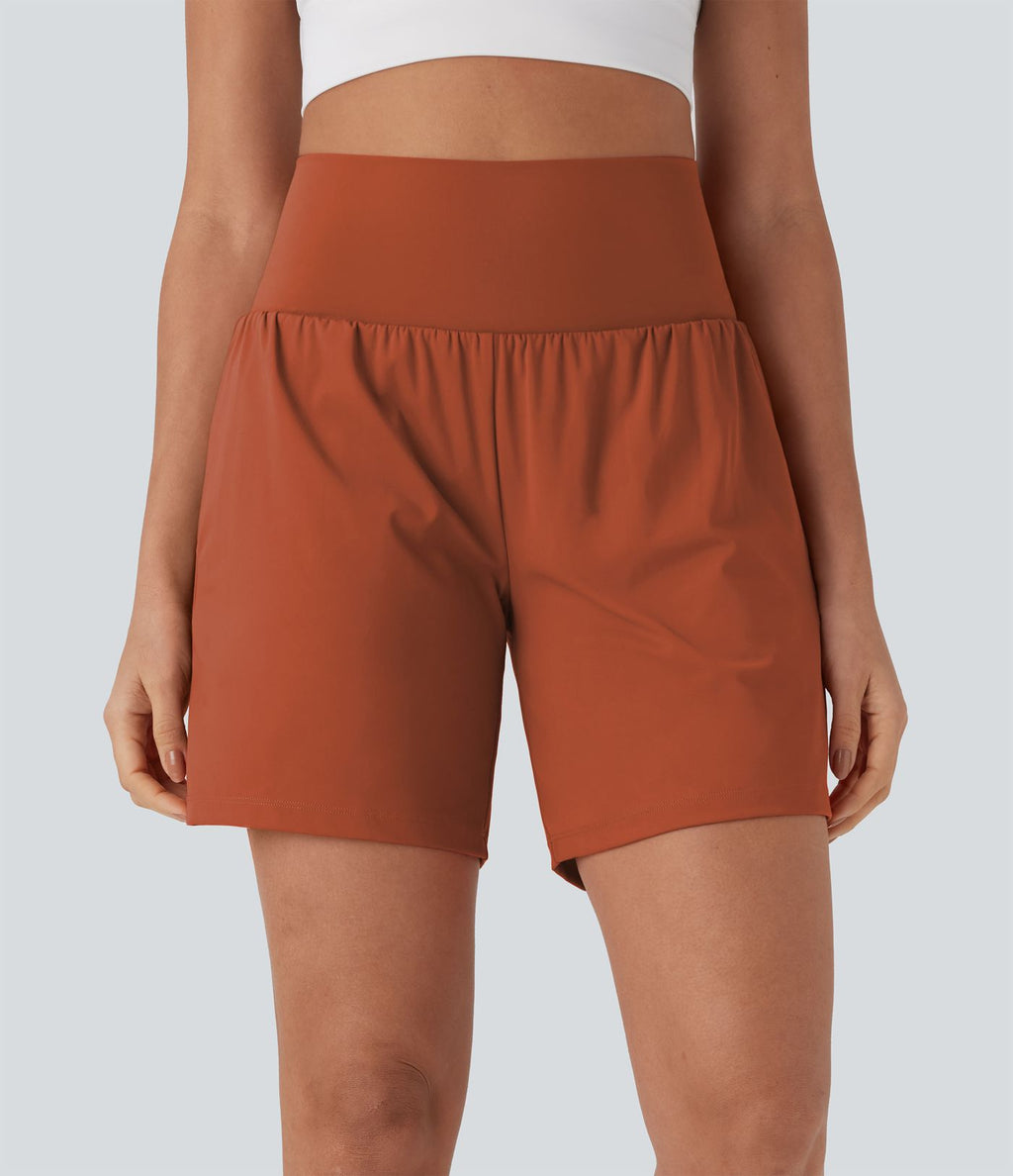 Short de yoga SoftlyZero™ Airy 2-en-1 taille très haute avec poches et effet frais InstantCool 17,5 cm