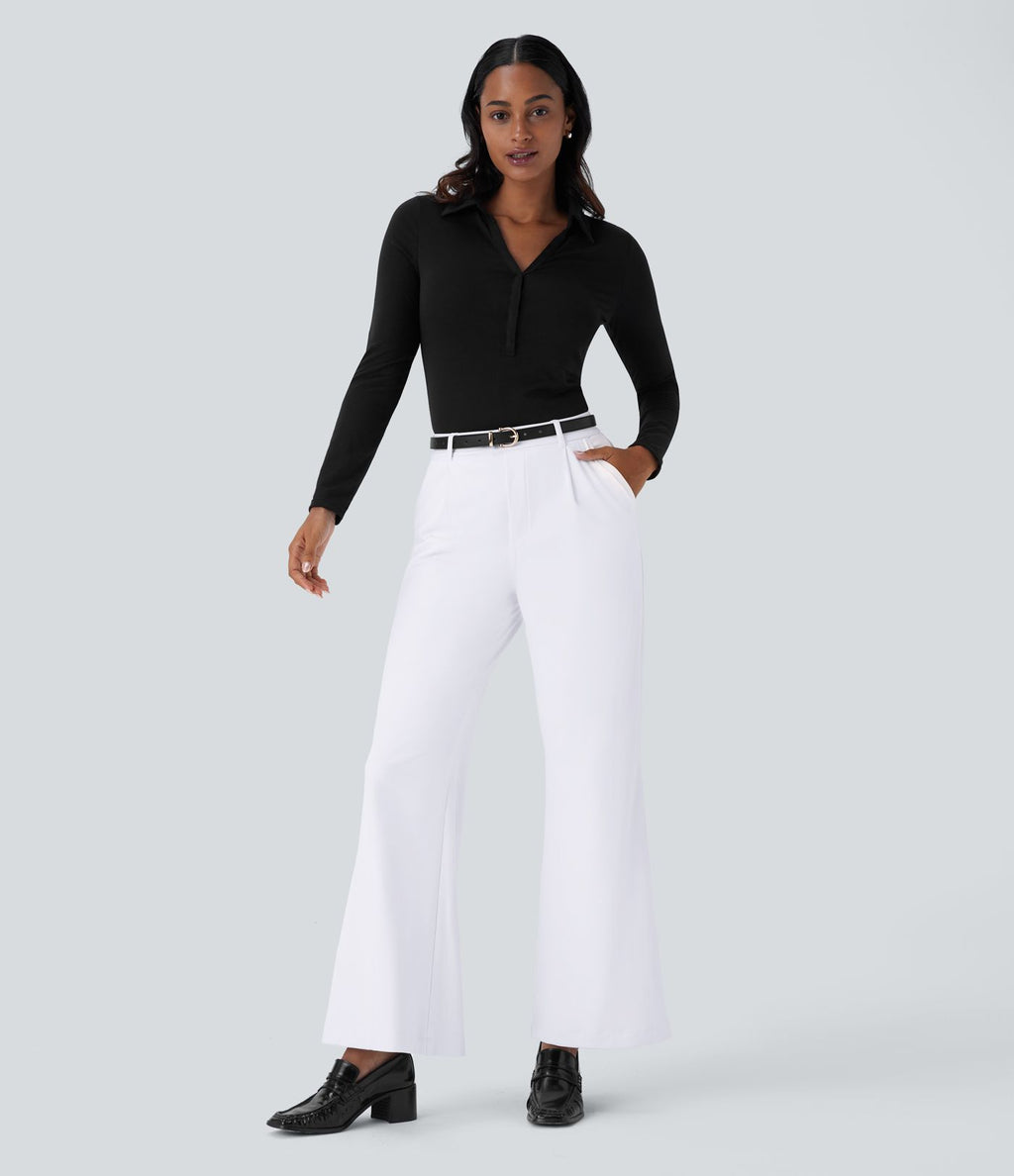 Pantalon tailleur évasé taille haute Halara Flex™ DayStretch avec poches