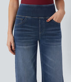 Jean décontracté ample gainant taille mi-haute avec poches Halara Flex™