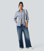 Chemise de travail rayée manches longues