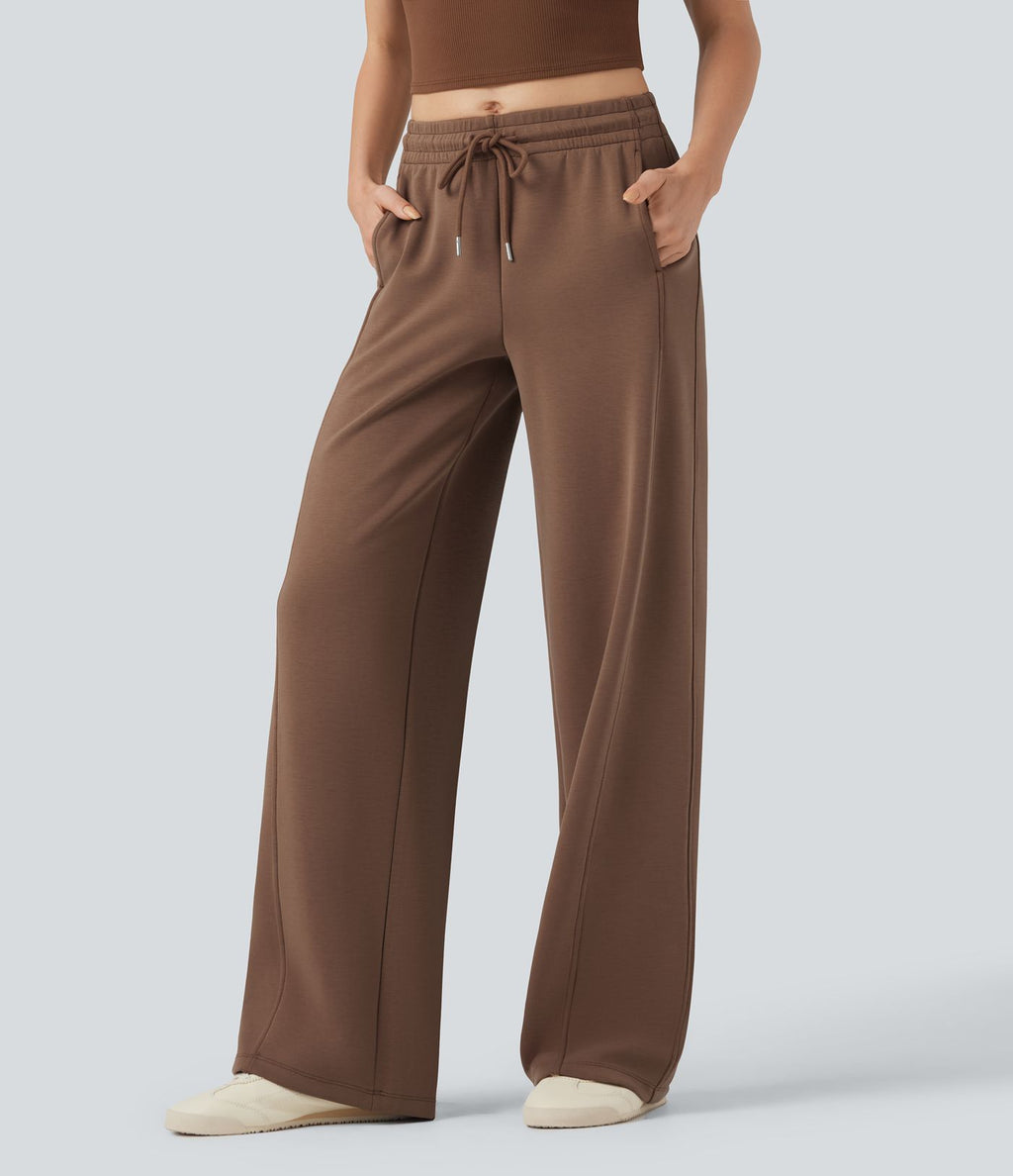 Pantalon décontracté SpacerTek™ droit, taille mi-haute avec cordon de serrage et poches