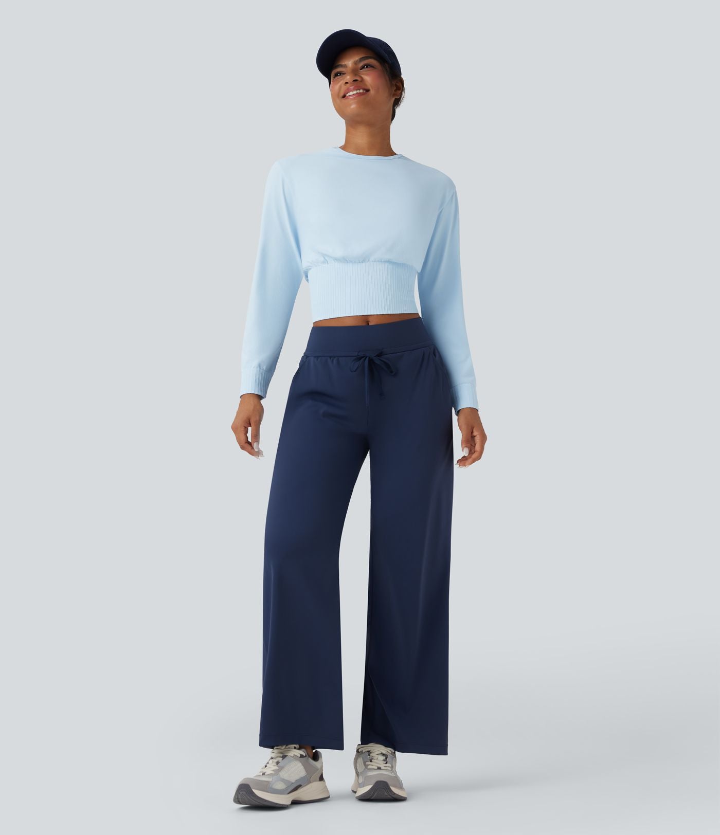 Haut de sport col rond à manches longues sans couture OneForm Seamless Flow