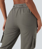 Pantalon de randonnée fuselé, taille haute, avec poches