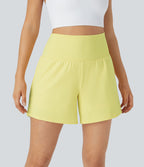 Short yoga 2-en-1 SoftlyZero™ Airy effet frais InstantCool taille très haute 12,5 cm avec poches, longueur allongée