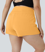 Short 8,8cm Sport Grande Taille 2 en 1 avec Poches Arrière et Poches Latérales Cachées