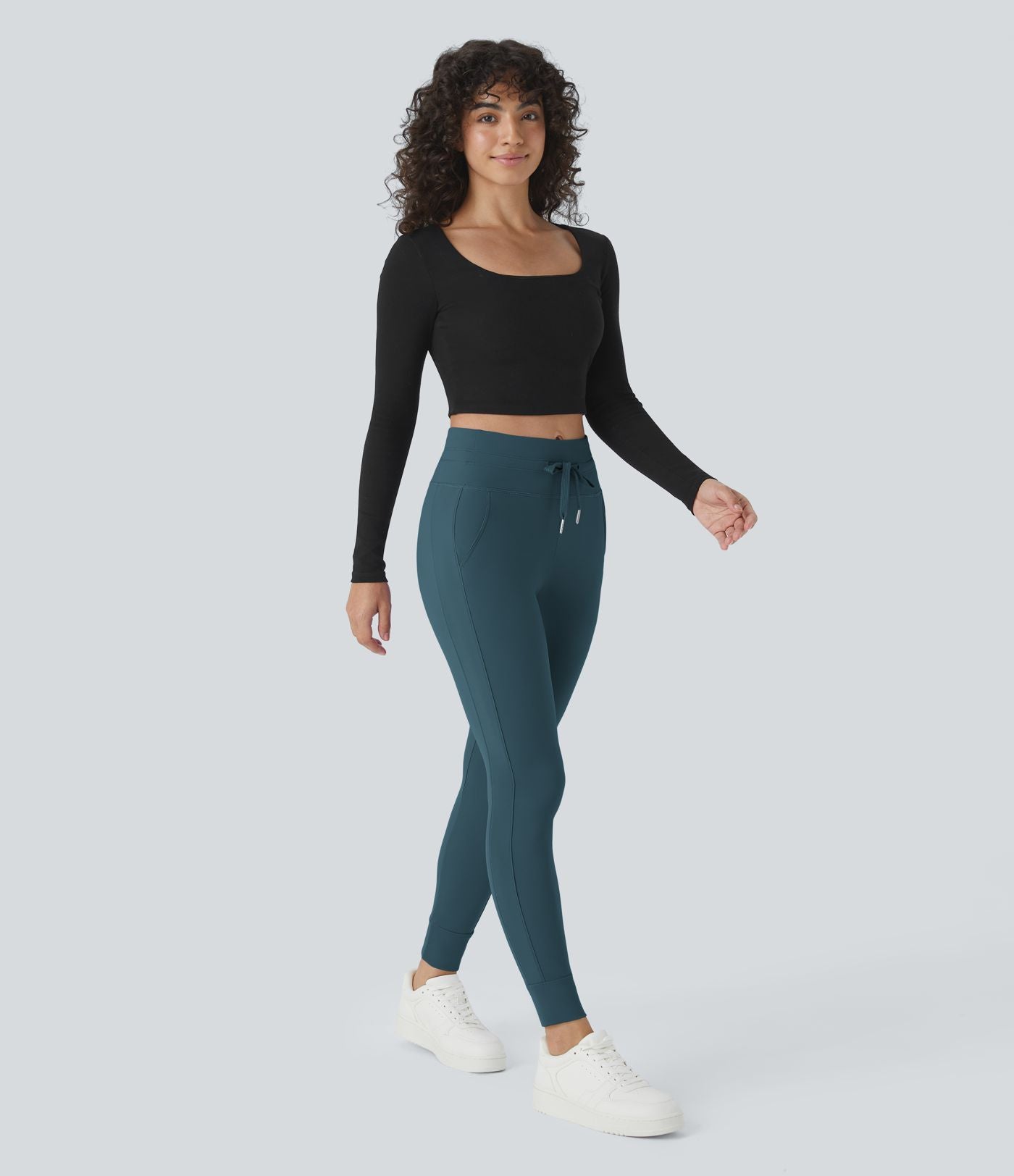 Jogging taille haute Softlyzero™ Plush avec cordon de serrage et poches latérales