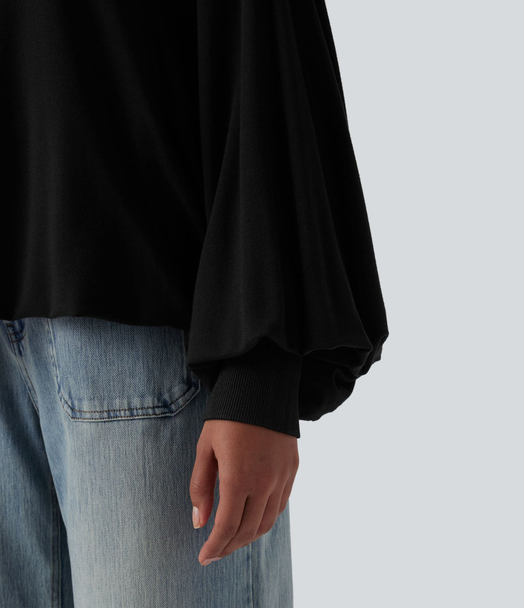 Sweat-shirt col bateau manches longues