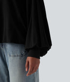 Sweat-shirt col bateau manches longues