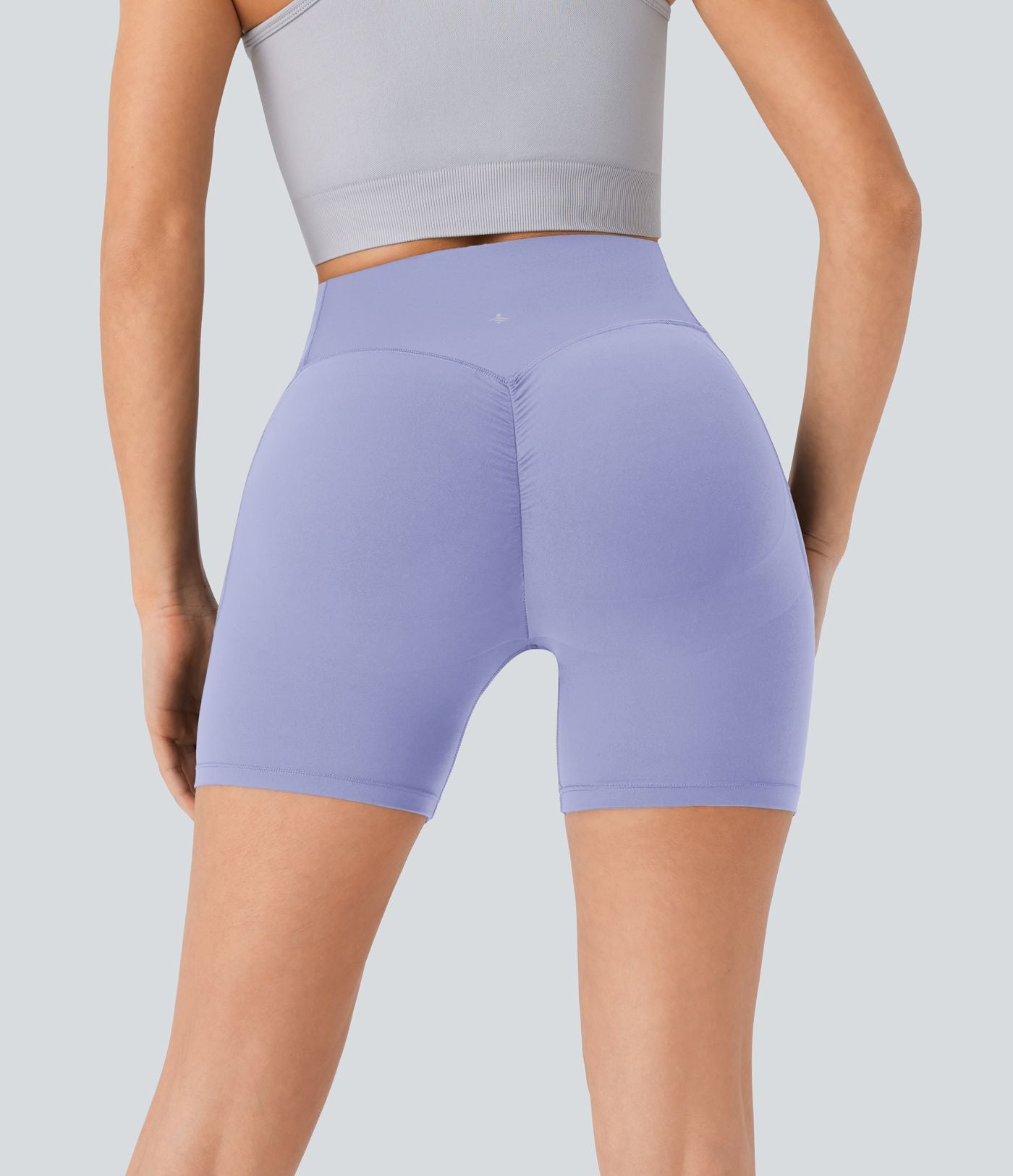 Short cycliste 12,5 cm d'entraînement gainant galbant taille haute avec effet scrunch et poches Halara UltraSculpt™