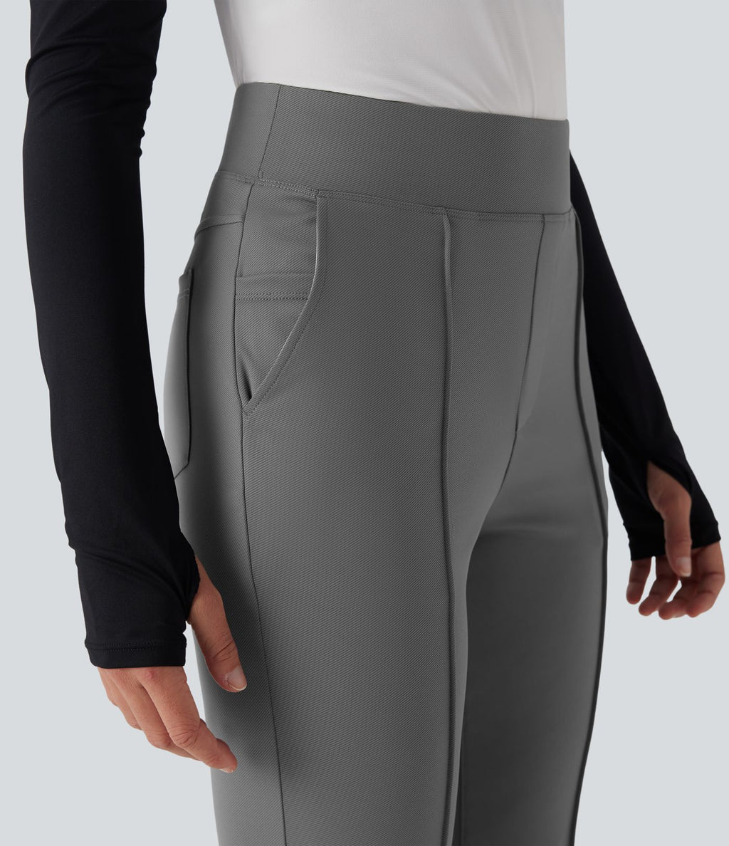 Pantalon de golf ample taille haute à séchage rapide avec poches pour tee de golf, UPF40+