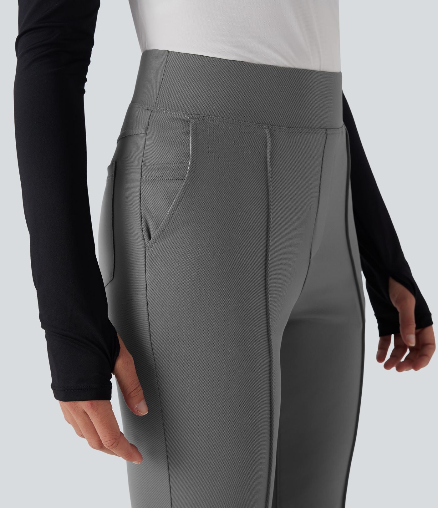 Pantalon de golf ample taille haute à séchage rapide avec poches pour tee de golf, UPF40+