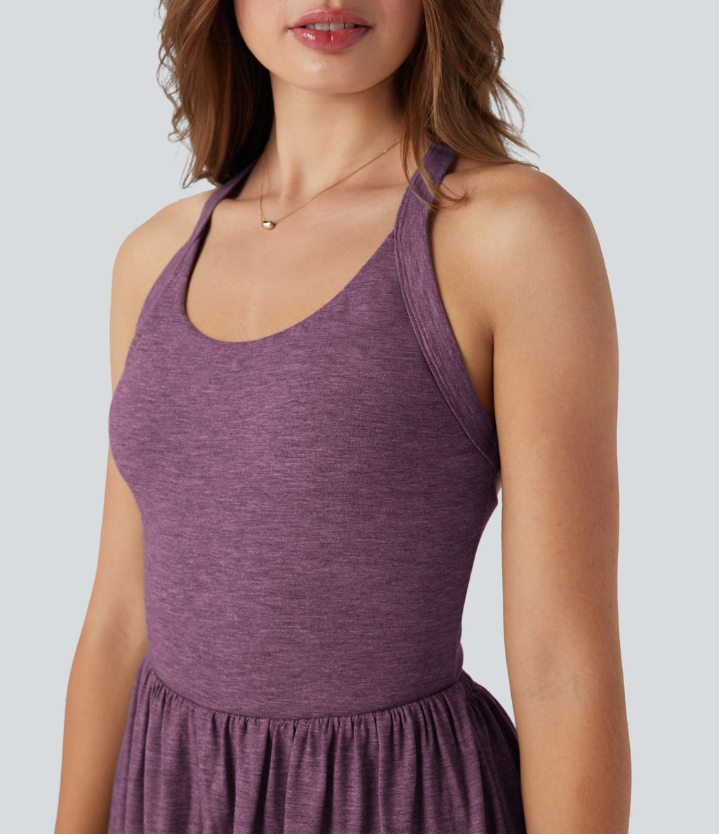 Combi-short 2-en-1 avec coussinets et poches - Édition Easy Peasy