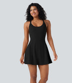 Robe de sport dos nu gainante galbante avec nœud au dos et poches - Easy Peasy SoftlyZero™