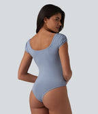 Body casual à manches courtes