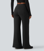 Pantalon casual SpacerTek™ large taille haute avec poches zippées
