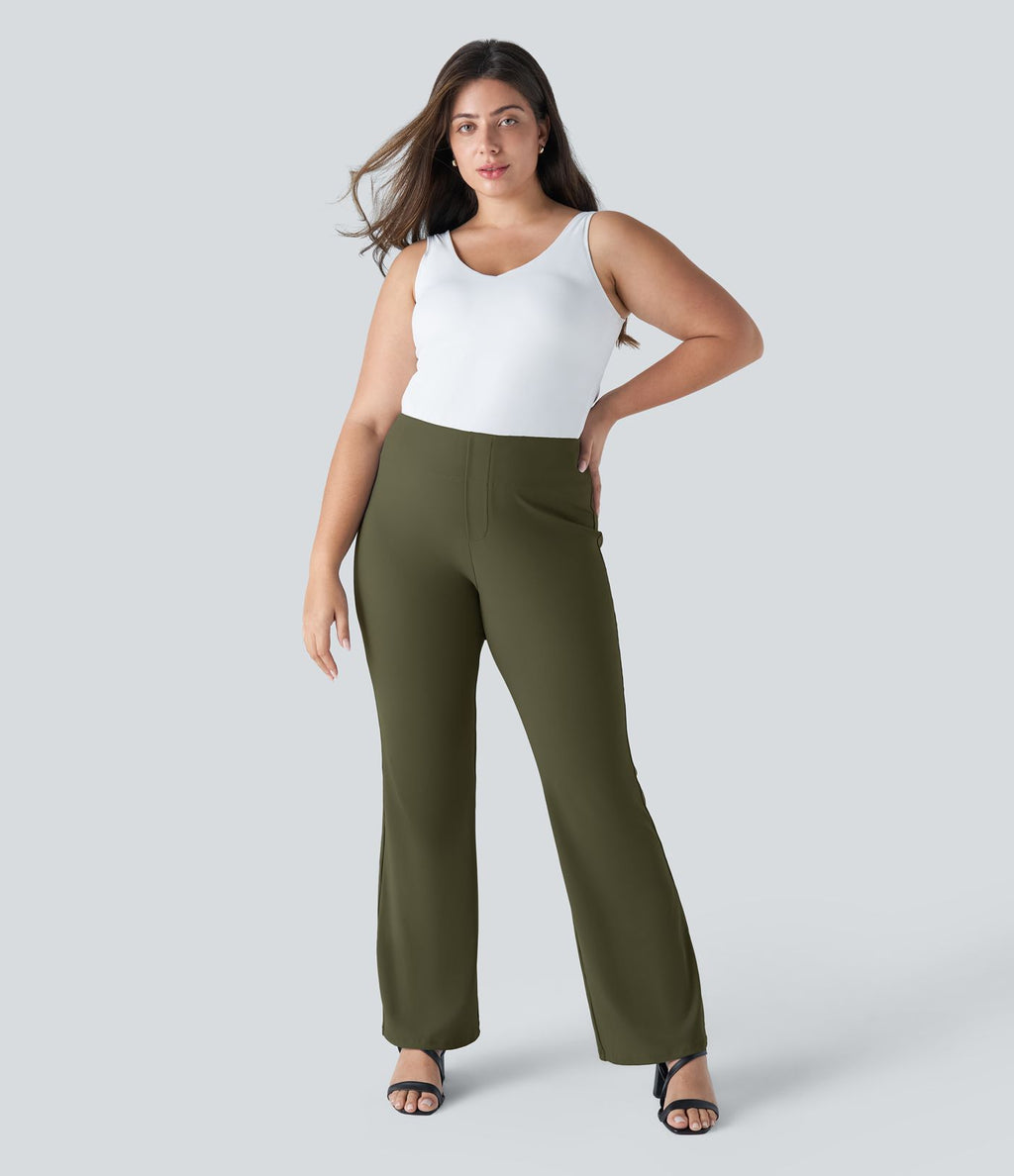 Pantalon tailleur taille haute grande taille Halara Flex™ avec poches