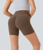 Short cycliste 12,5 cm d'entraînement gainant galbant taille haute avec effet scrunch et poches Halara UltraSculpt™