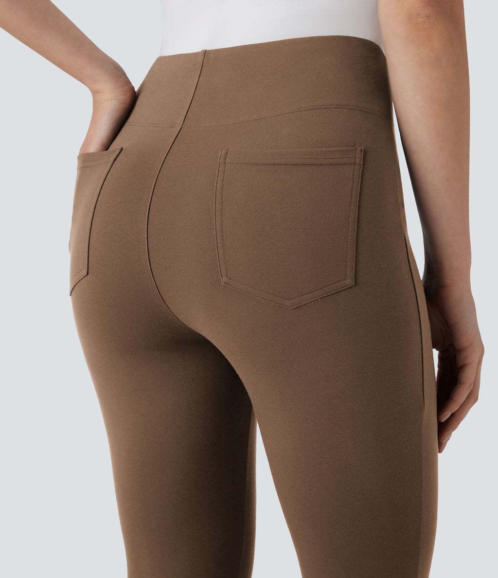 Pantalon de travail fuselé court taille haute Halara Flex™ avec poches