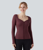 Veste de travail à décolleté en V, manches longues et zip avec poches SoftlyZero™