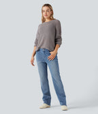 Jean ajusté Halara Flex™ taille basse avec poches