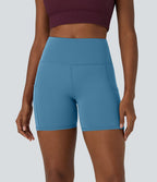 Patitoff™ Short 12,5cm Biker Résistants aux Poils d'Animaux à Taille Haute et Poches Latérales