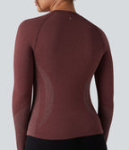 Haut de sport yoga manches raglan longues avec passants pouces sans couture OneForm Seamless Flow