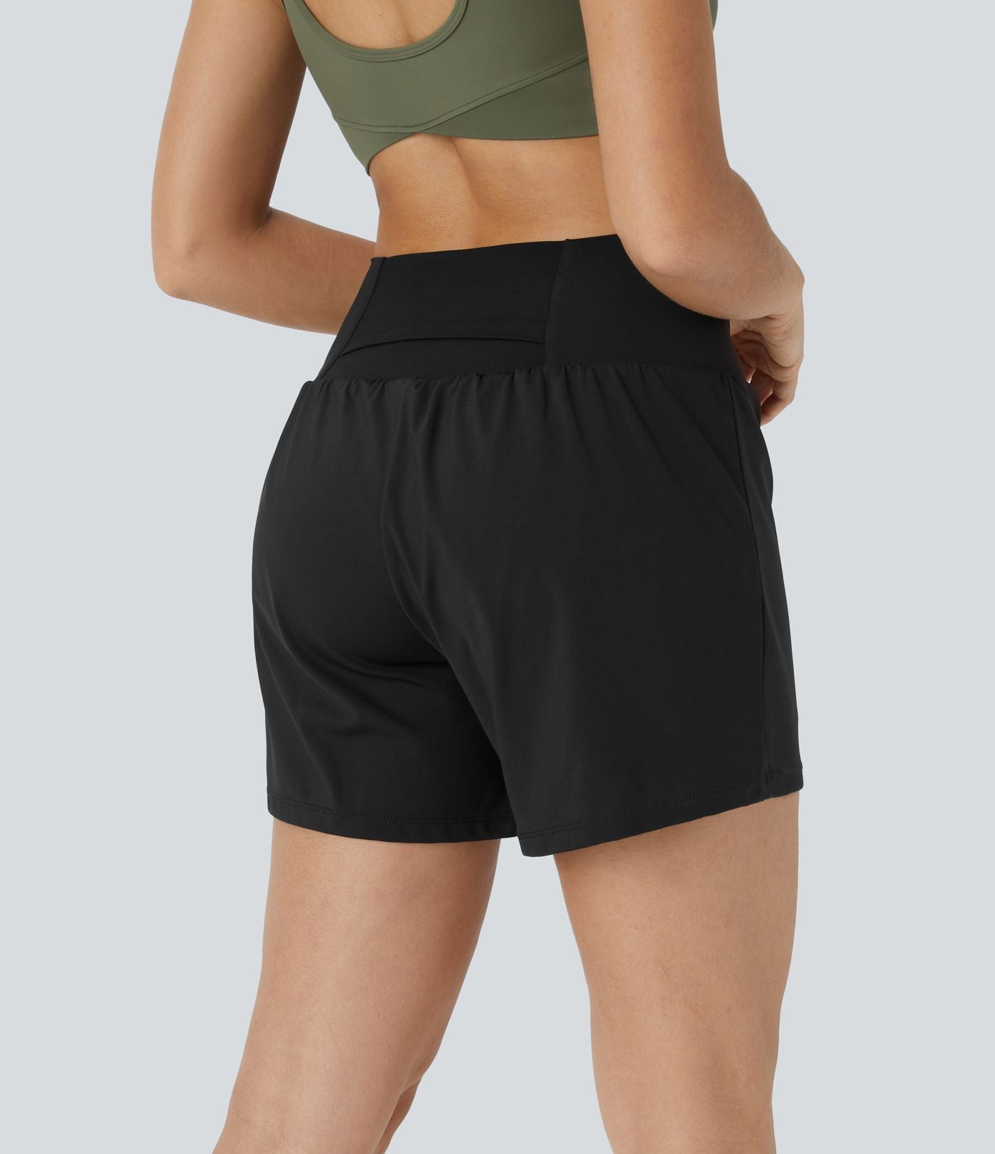 Short yoga 2-en-1 SoftlyZero™ Airy effet frais InstantCool taille très haute 12,5 cm avec poches, longueur allongée