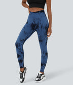 Legging yoga taille haute tie-dye sans couture OneForm Seamless Flow