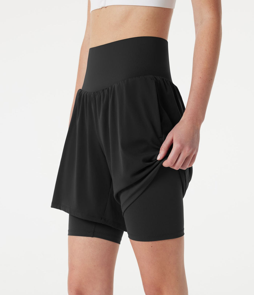 Short de yoga SoftlyZero™ Airy 2-en-1 taille très haute effet frais InstantCool 22,9 cm avec poches