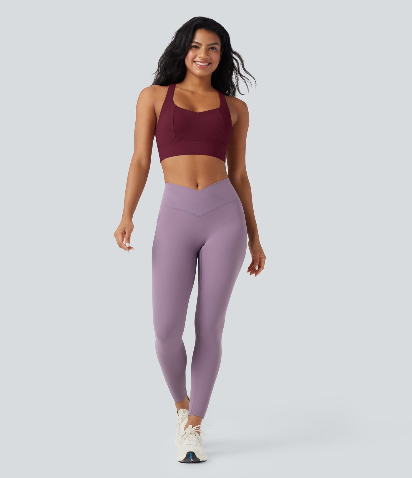 Brassière de sport yoga soutien souple dos nageur à bretelles croisées bonnets A-C