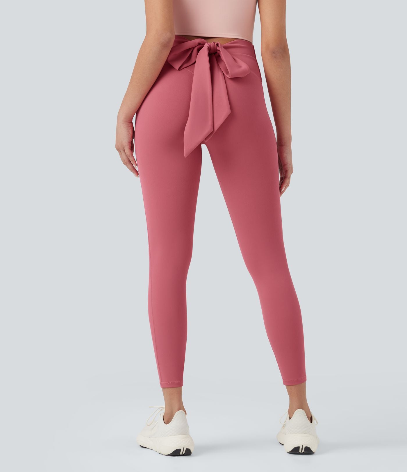 Legging yoga 7/8 SoftlyZero™ taille haute froncé avec lien dos - UPF50+