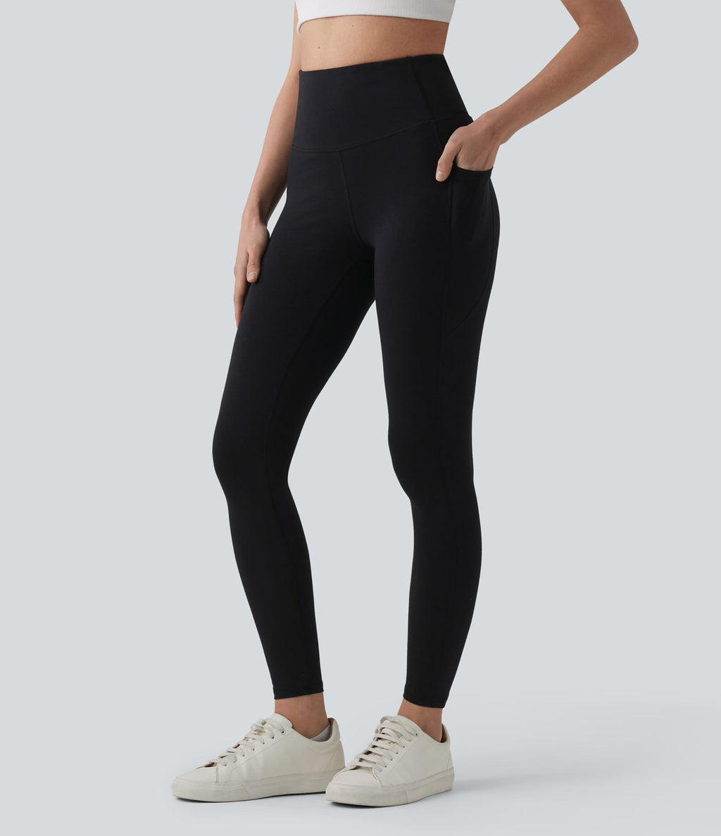 Legging de yoga Halara taille haute en jersey de coton avec poches