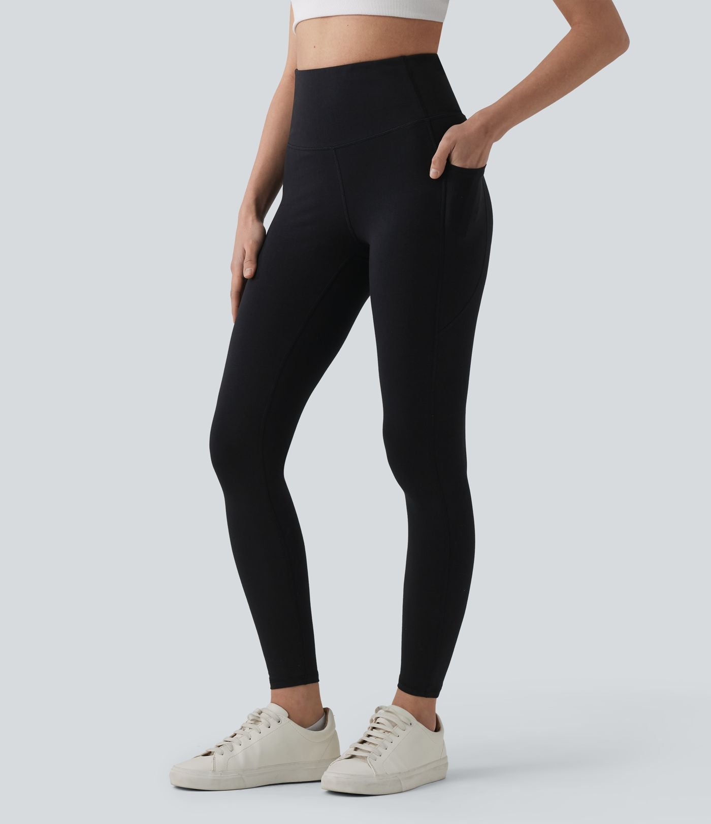 Legging de yoga Halara taille haute en jersey de coton avec poches