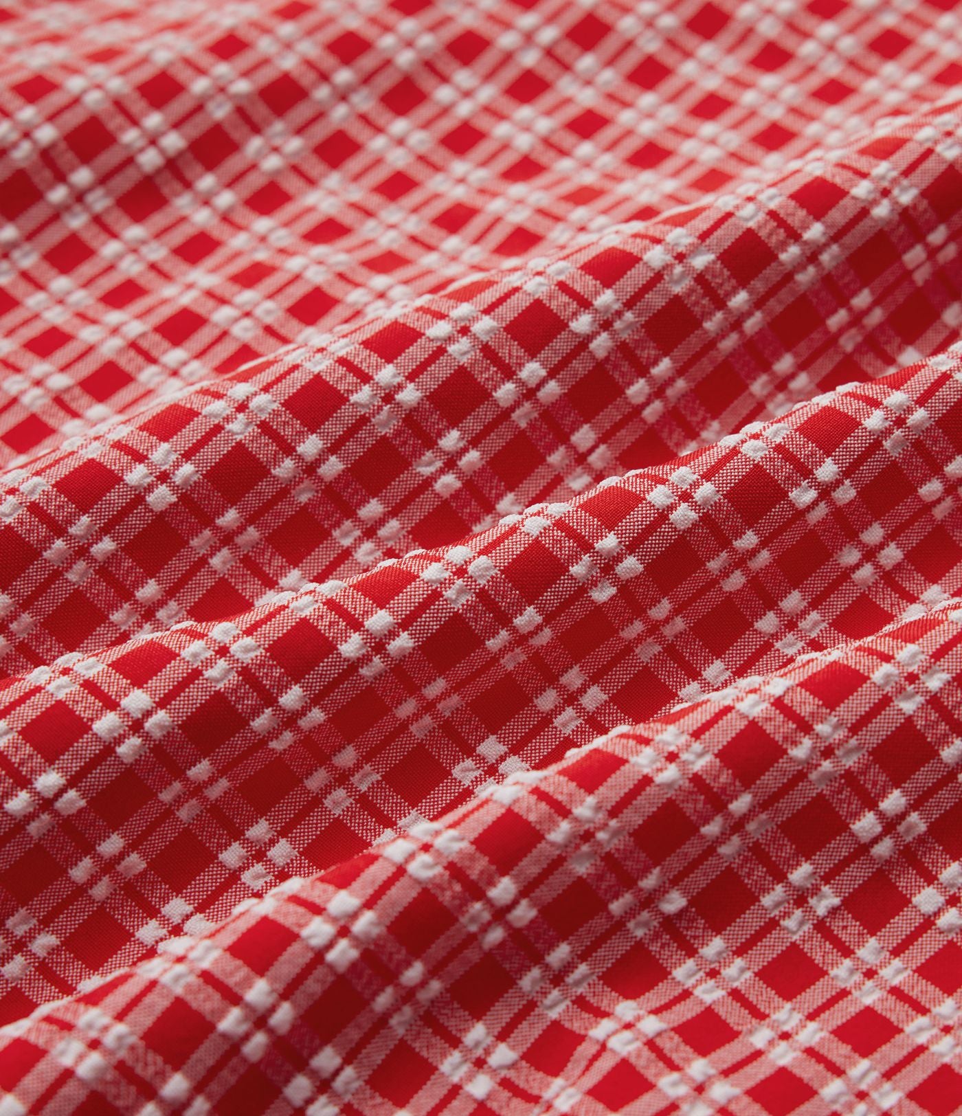 Robe mini vichy à col carré avec lien à nouer au dos et poches