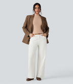 Body extensible col montant manches longues coupe ajustée
