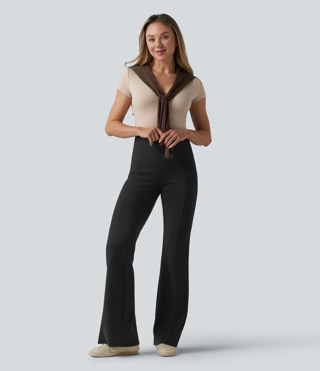Pantalon évasé SpacerTek™ taille haute ventre plat