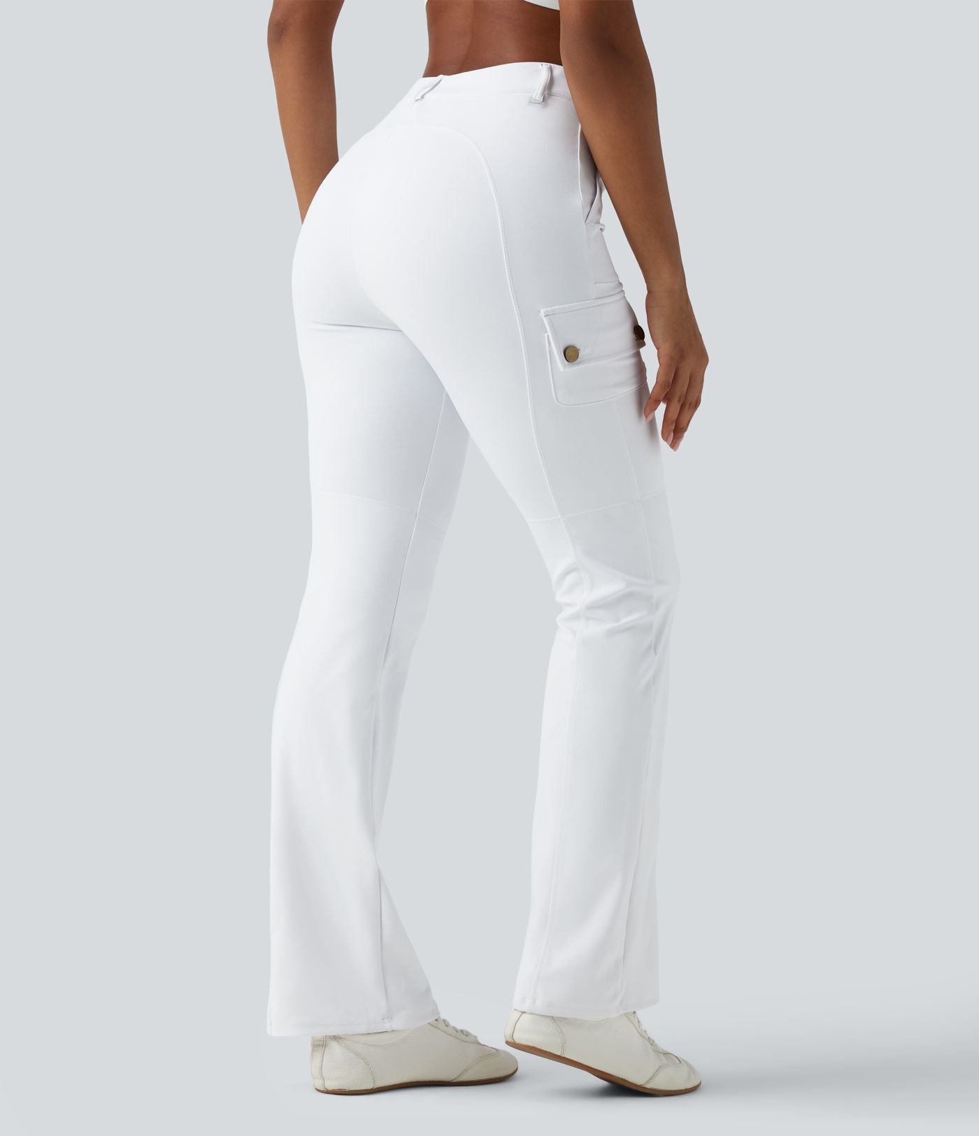 Pantalon cargo bootcut randonnée taille moyenne DayStretch avec poches