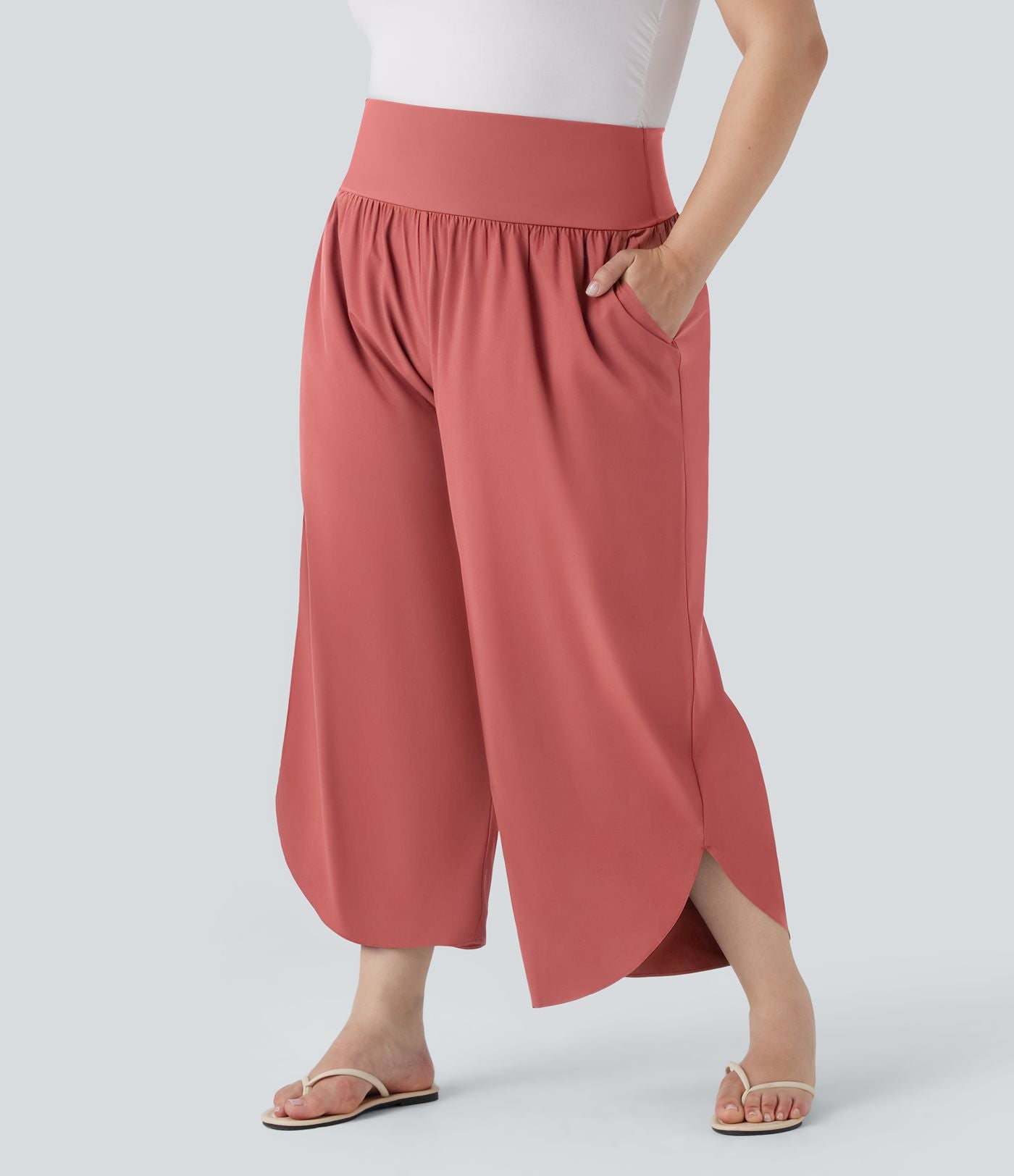 Pantalon tailleur gainant taille haute avec poches Halara Flex™