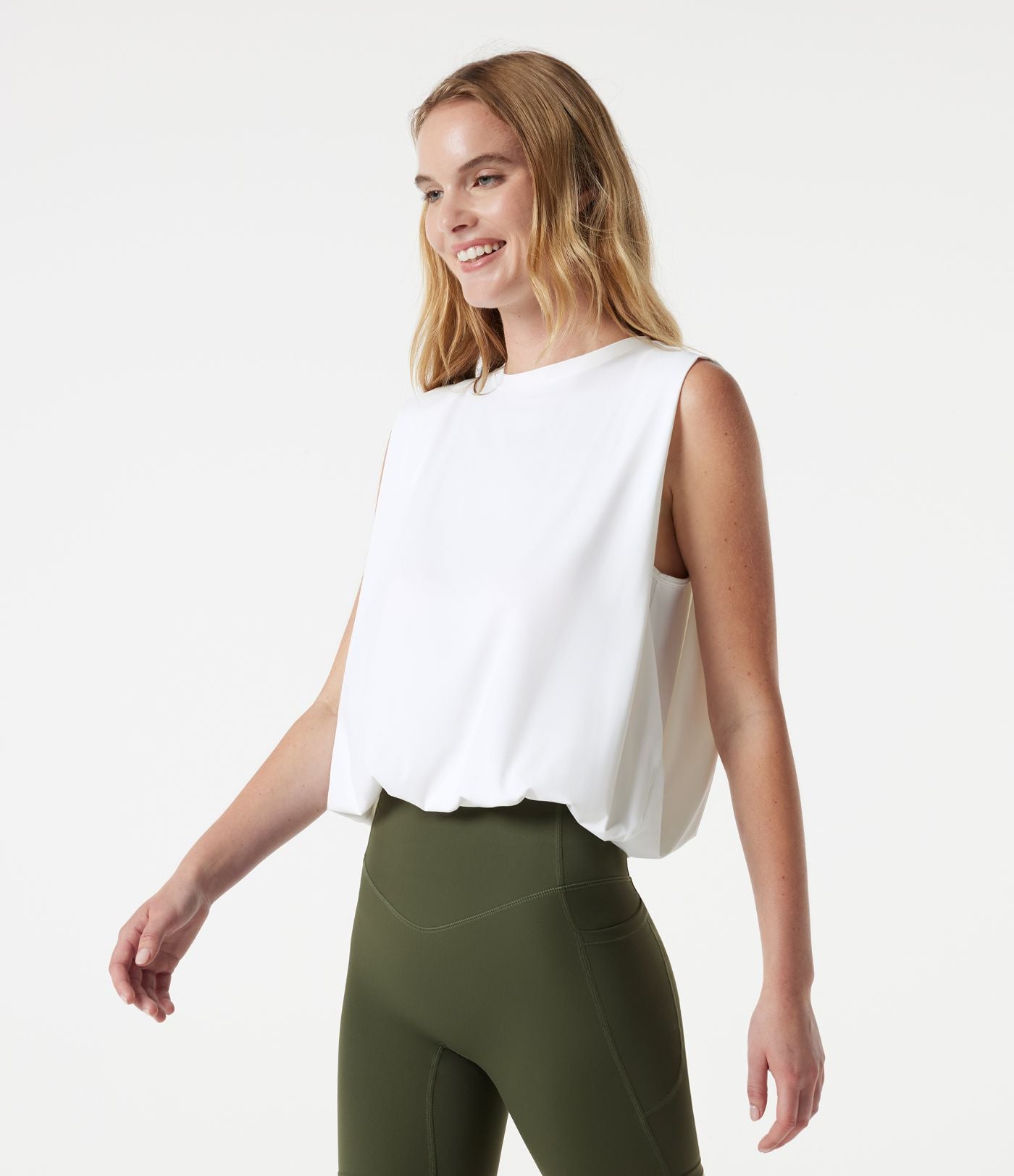 Body de yoga col rond sans manches effet frais InstantCool, protection solaire UPF50+