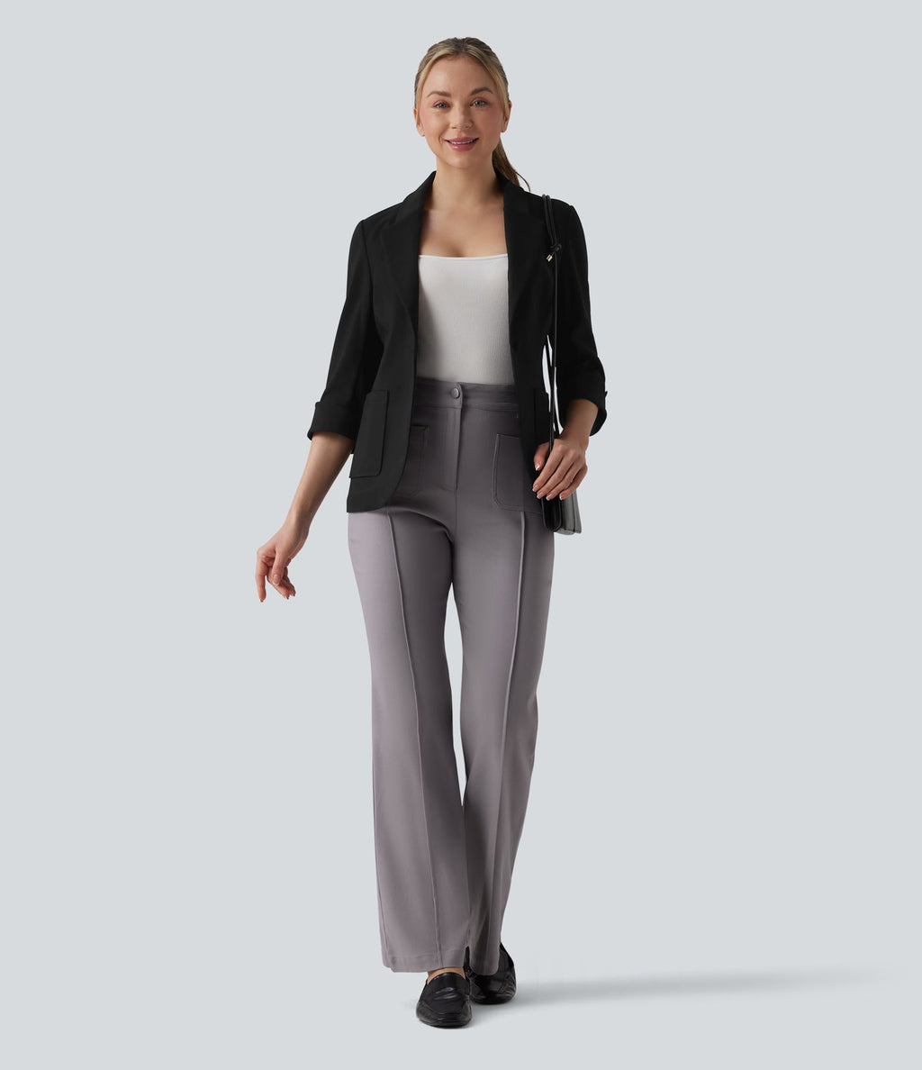 Blazer de travail col châle manches 3/4 avec poches