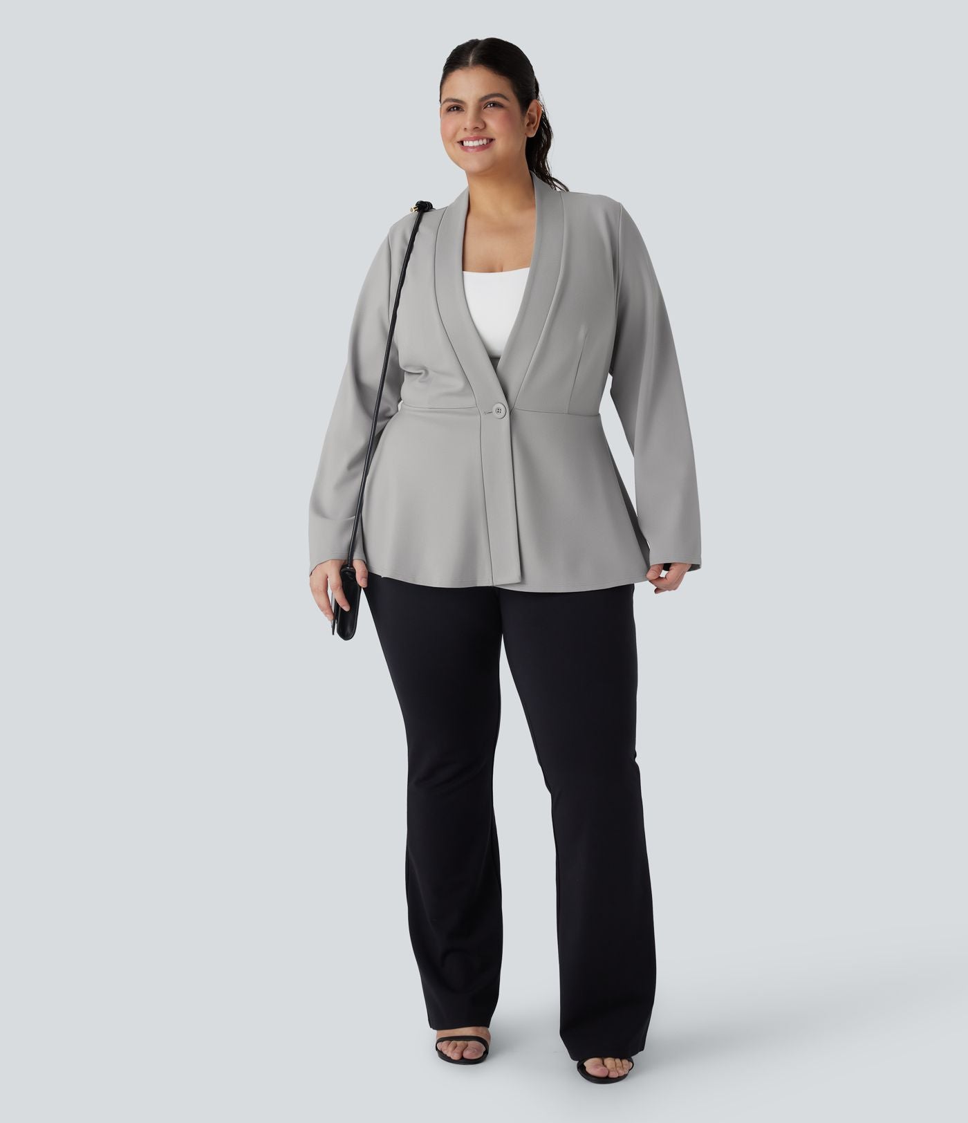 Veste de travail basque devant unique col V grande taille