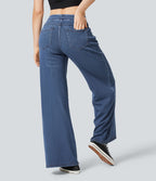 Halara Flex™ Denim Heat Jean large casual taille haute avec poches