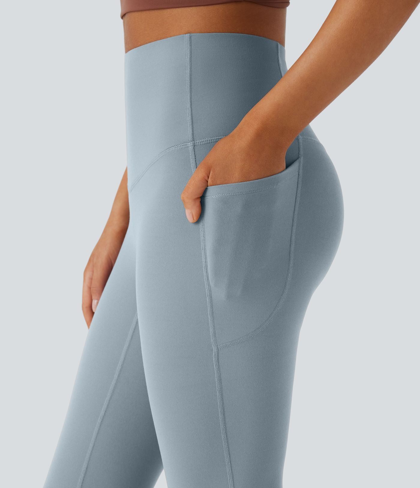 Pantalon de yoga à coupe bootcut gainant taille haute avec poches Halara UltraSculpt™