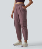 Pantalon cargo fuselé de sport DayStretch taille haute avec cordon de serrage réglable et poches