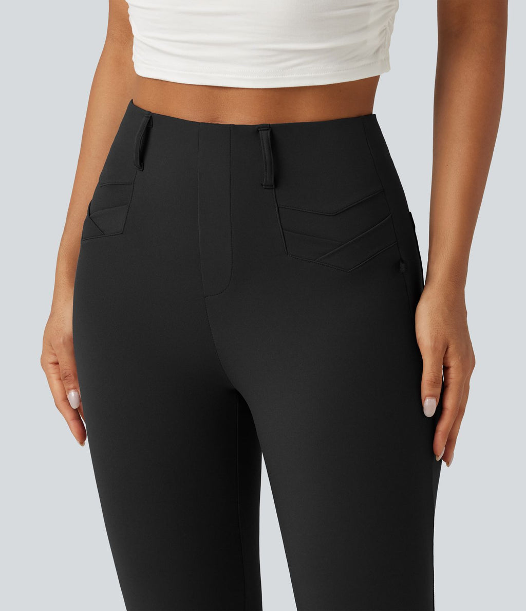 Pantalon de golf flare effet frais InstantCool taille haute à séchage rapide avec poches et protection solaire UPF50+