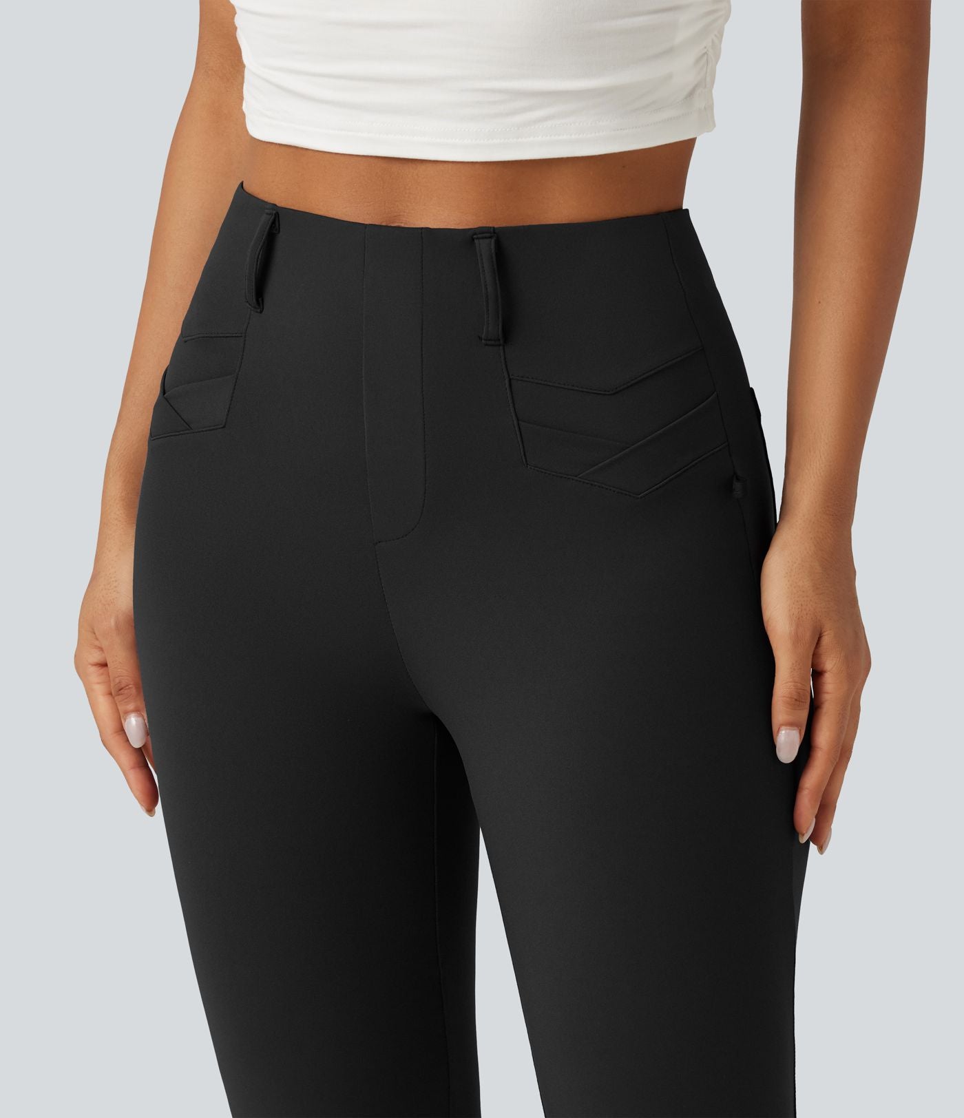 Pantalon de golf flare effet frais InstantCool taille haute à séchage rapide avec poches et protection solaire UPF50+