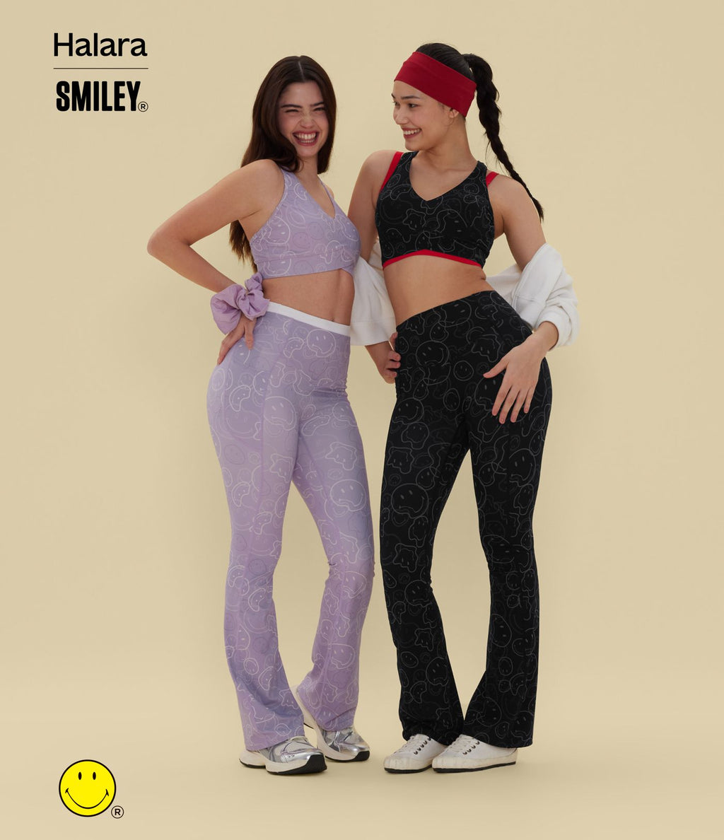 Brassière de sport training Halara X Smiley® Halara UltraSculpt™ maintien moyen col V dos nageur