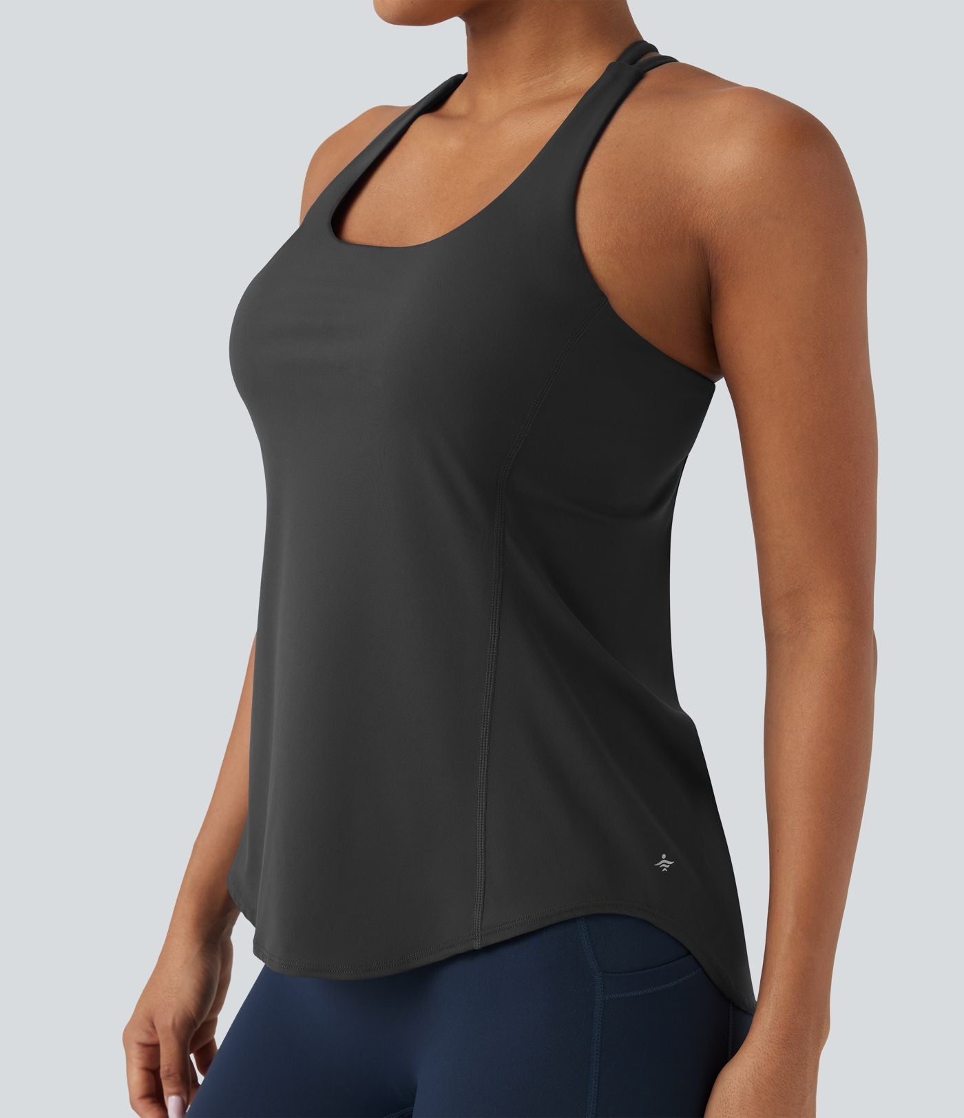 Débardeur running Halara UltraSculpt™ col rond dos croisé bonnets E-G