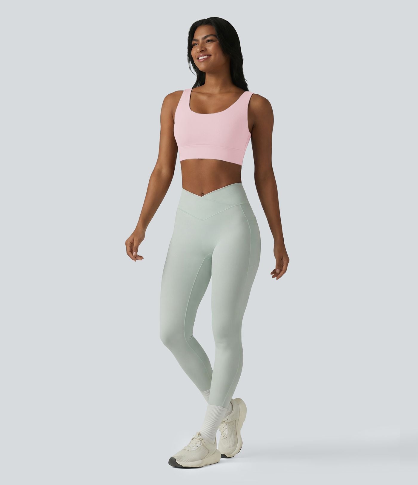 Brassière de sport Halara UltraSculpt™ maintien moyen dos nu avec boucle ajustable et brassière intégrée