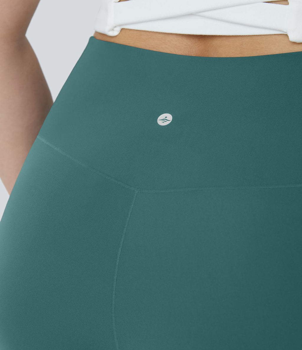 Softlyzero™ Legging Capri de Yoga Grande Taille Taille Haute avec Poche et Découpe Croisée
